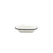 18 oz white enamelware serving pan